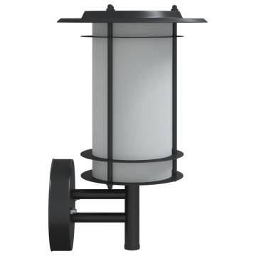 Outdoor Wall Lights 2pcs Black Stainless Steel - Stylish & Durable