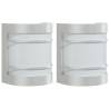 Outdoor Wall Lights 2pcs Silver Stainless Steel - Hipomarket