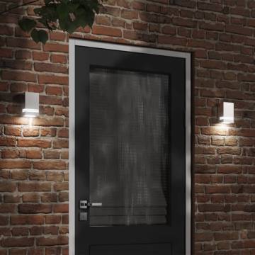 Outdoor Wall Light - Silver Stainless Steel | HipoMarket UK