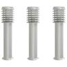 Outdoor Floor Lamps 3pcs Silver 60cm Stainless Steel - Hipomarket