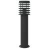 Outdoor Floor Lamps with Sensors - 3pcs Black 60cm Stainless Steel