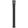 Stylish Outdoor Floor Lamp with Built-in Outlet - 110cm Black