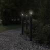 Stylish Outdoor Floor Lamp with Built-in Outlet - 110cm Black