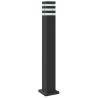 Outdoor Floor Lamp with Sensor - 80 cm Aluminium Black