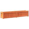 Garden Planter Wax Brown 150x31x31 cm - Solid Wood Pine