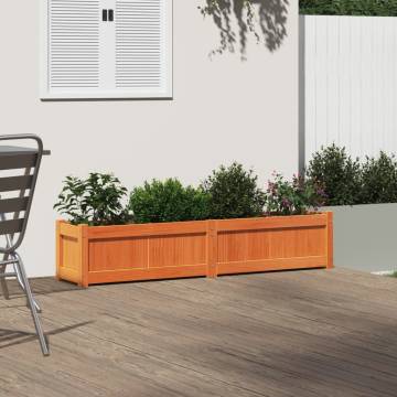 Garden Planter Wax Brown 150x31x31 cm - Solid Wood Pine