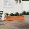 Garden Planter Wax Brown 150x31x31 cm - Solid Wood Pine