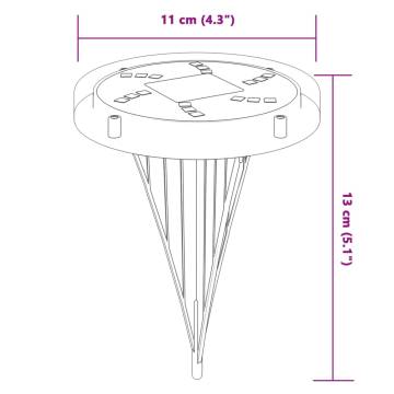 Solar Ground Lights Outdoor Set of 12 Warm White | HipoMarket