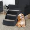 Folding 3-Step Dog Stairs - Black | Hipomarket