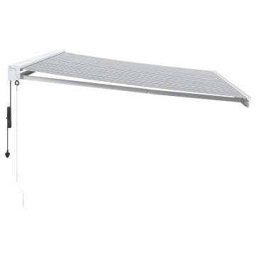 Retractable Awning Anthracite & White - 5x3m Fabric & Aluminium