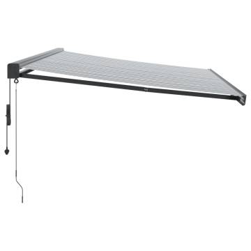 Retractable Awning Anthracite & White 5x3m | Hipomarket UK