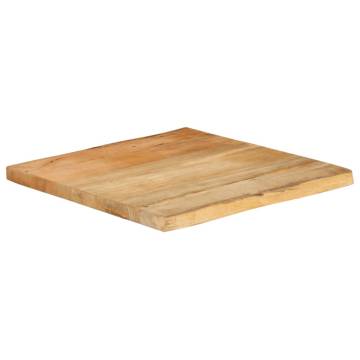 Live Edge Solid Wood Mango Table Top 60x60 cm - Hipomarket