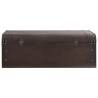 Treasure Chest with Latches - Dark Brown Plywood Storage