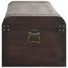 Treasure Chest with Latches - Dark Brown Plywood Storage