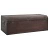 Treasure Chest with Latches - Dark Brown Plywood Storage