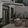 Manual Retractable Awning with LED - Anthracite & White 350x250cm