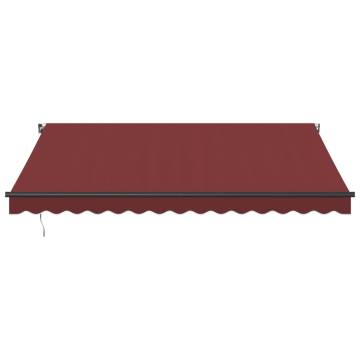 Manual Retractable Awning Burgundy 400x300 cm - Hipomarket