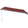 Manual Retractable Awning Burgundy 400x300 cm - Hipomarket