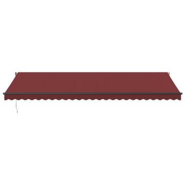 Manual Retractable Awning Burgundy 600x300 cm - Hipomarket