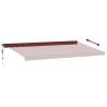 Automatic Retractable Awning with LEDs - Burgundy 600x300 cm