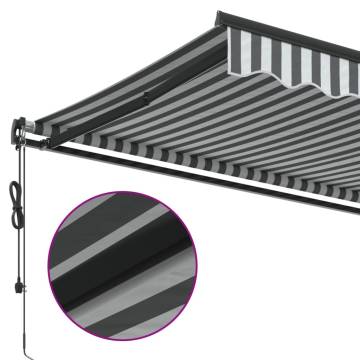 Automatic Retractable Awning Anthracite & White 450x300 cm