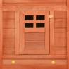 Outdoor Rabbit Hutch with Run - Brown Solid Fir Wood | HipoMarket