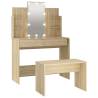 Stylish LED Dressing Table Set in Sonoma Oak - Hipomarket