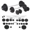 Barbell and Dumbbell Set 120 kg Weight 120 kg Number of 1 