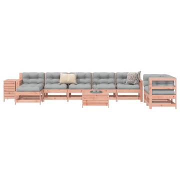 10 Piece Garden Sofa Set - Solid Wood Douglas Fir | HipoMarket