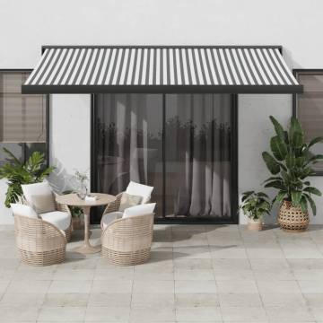 Retractable Awning Anthracite & White 4x3m - Durable & Stylish