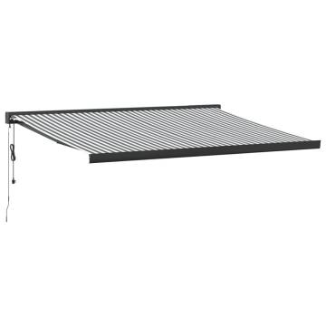 Retractable Awning Anthracite & White 4x3m - Durable & Stylish