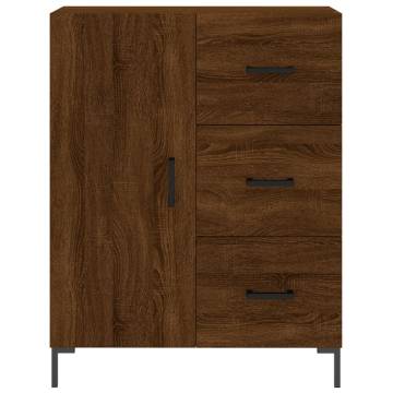 Elegant Brown Oak Highboard - Stylish Storage Solution