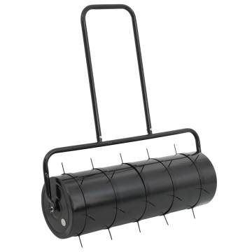 Garden Lawn Roller with Aerator Clamps - 63L Iron & Steel