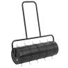 Garden Lawn Roller with Aerator Clamps Black 63 L Iron and Steel Size Ø 30 x 90 cm Quantity in Package 1 Model with handle & aerator clamps 