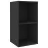 4 Piece High Gloss Black TV Cabinet Set | Hipomarket