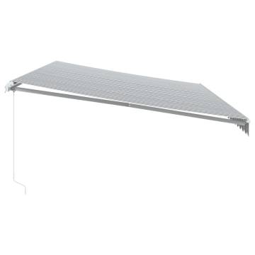 Manual Retractable Awning 600x350 cm - Anthracite & White