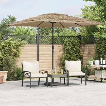 Garden Parasol with Steel Pole Brown - 248x248 cm | HipoMarket