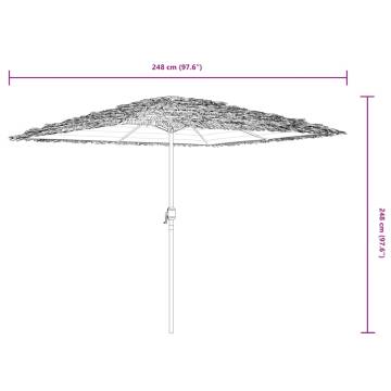 Garden Parasol with Steel Pole Brown - 248x248 cm | HipoMarket