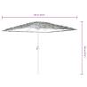 Garden Parasol with Steel Pole Brown - 248x248 cm | HipoMarket