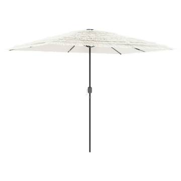 Garden Parasol with Steel Pole - White 300x200 cm | HipoMarket