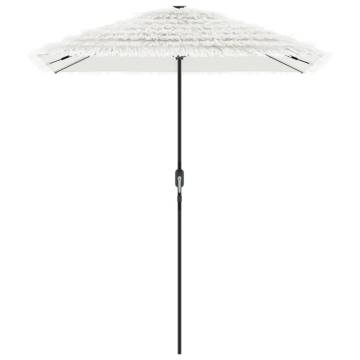 Garden Parasol with Steel Pole - White 300x200 cm | HipoMarket