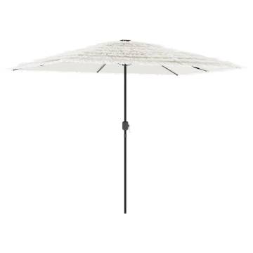 Garden Parasol with Steel Pole - White 300x200 cm | HipoMarket