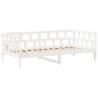 Day Bed Set with Roof - White Solid Pine 80x200 cm | HipoMarket