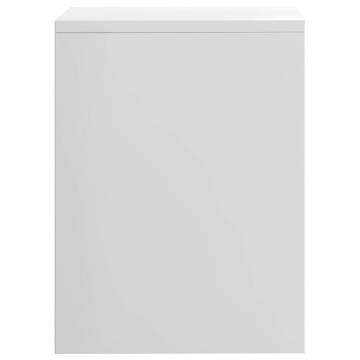 High Gloss White Bedside Cabinet - 40x30x40 cm | Hipo Market