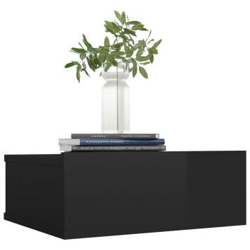 Floating Nightstand High Gloss Black - Stylish & Practical