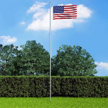 US Flag and Pole Aluminium 6.2 m - Show Your Patriotism