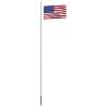 US Flag and Pole Aluminium 6.2 m - Show Your Patriotism