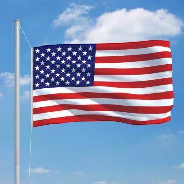 US Flag and Pole Aluminium 6.2 m - Show Your Patriotism