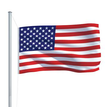 US Flag and Pole Aluminium 6.2 m - Show Your Patriotism