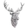 Silver Aluminium Deer Head Wall Decoration - Unique Home Decor